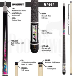 McDermott H1551 Pool Cue – Handcrafted Elegance Meets Tournament Performance - Image 3